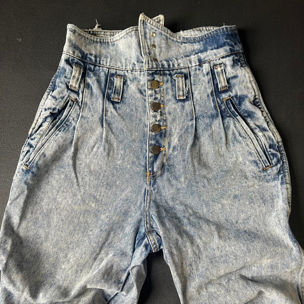 Vtg Limited Express Acid Wash High Waist Button Fly Jeans 9 Grunge 90s Indie 80s